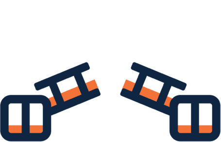 Double leaf bascules icon